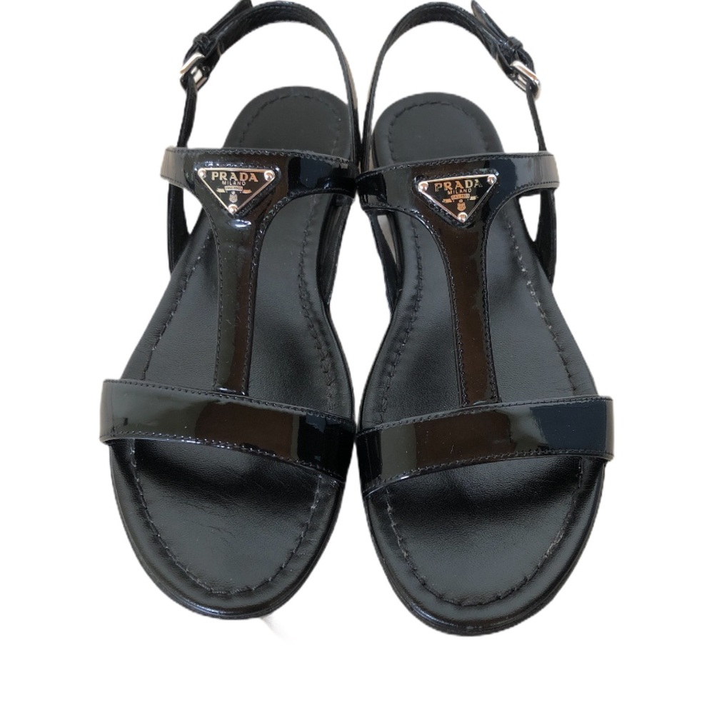 Authentic Prada T-strap sandal